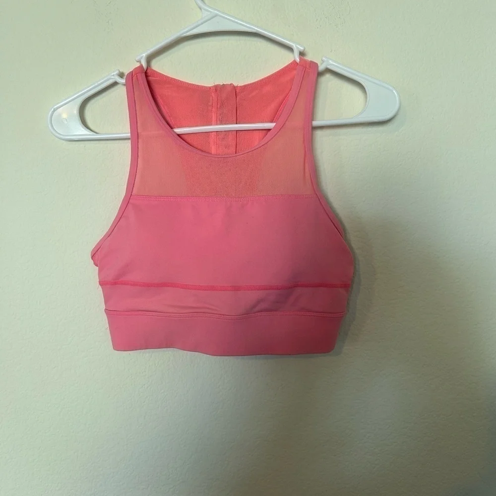 Zyia Active All Star One More rep Pink Racerback Sports Bra. Size Small.